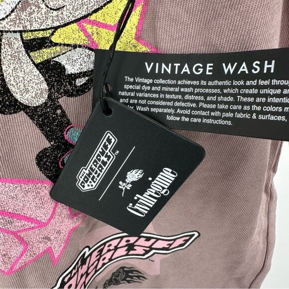Civil Regime x Powerpuff Girls American Classic Tee in dusty rose Size S Flaw - Picture 5 of 11